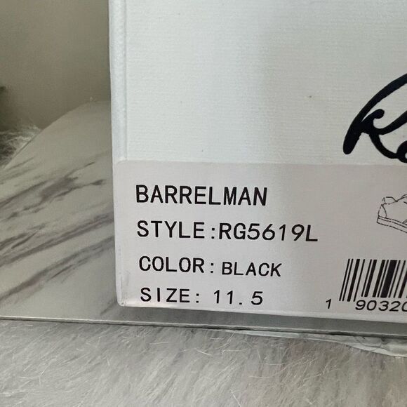 ROBERT GRAHAM Barrelman Leather Sneaker, Designer Black/Red Laces Size 11.5, NWT - Picture 12 of 16